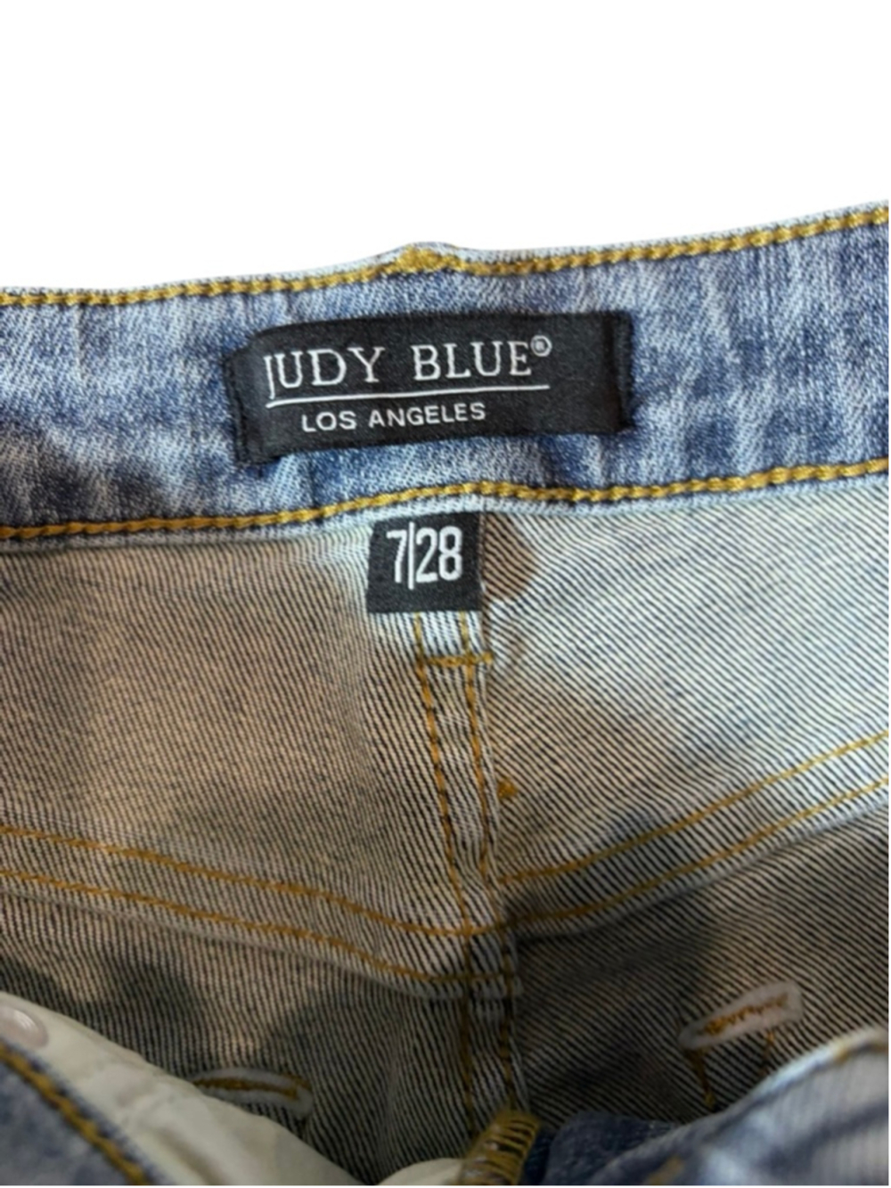 Judy Blue High Waist Wide Leg Crop Jeans Raw Hem Stretch Denim Size 7 28 - Picture 4 of 8